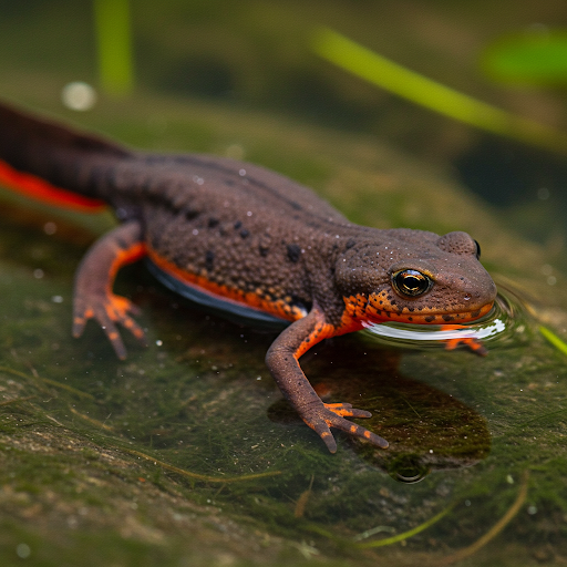 Tritone del ventre rosso giapponese