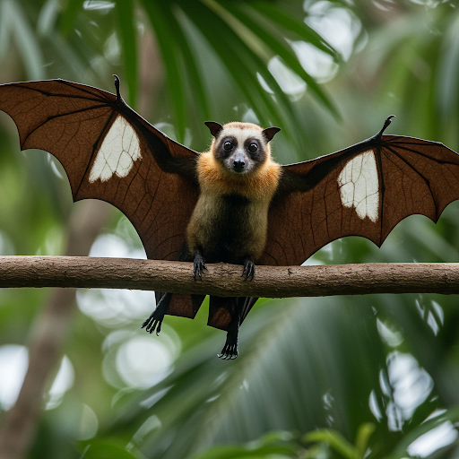 Volpe volante dalle ali bianche