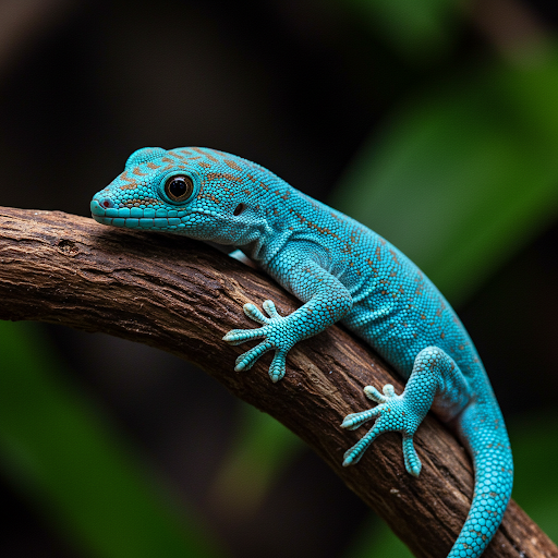 Geco diurno blu elettrico