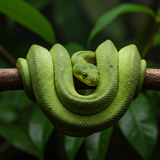Serpente Verde Rugoso