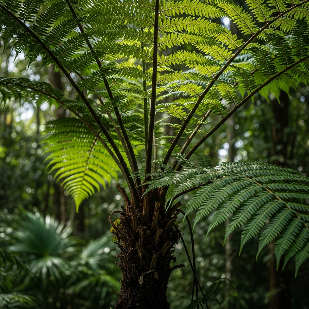 Felce arborea nera della Nuova Zelanda