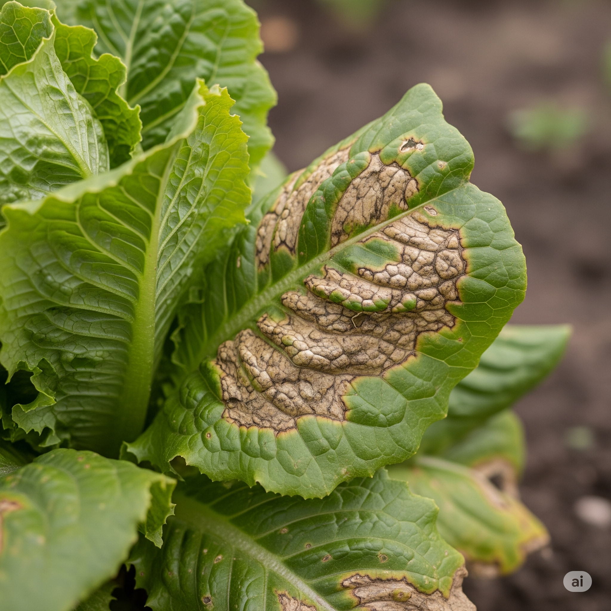 Bruciatura batterica della lattuga
